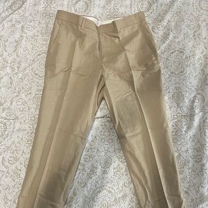Khaki slim fit dress pants